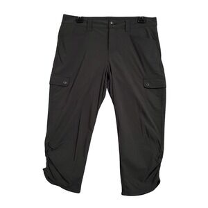 Eddie Bauer Travex Cargo Capri‎ Pants Hiking Outdoor Gray Womens 32x20